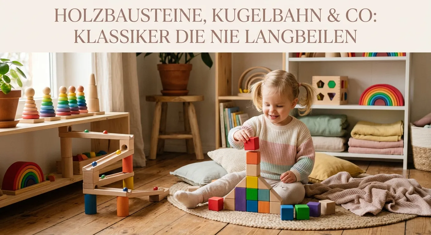 Holzbausteine, Kugelbahn & Co: Klassiker die nie langweilen