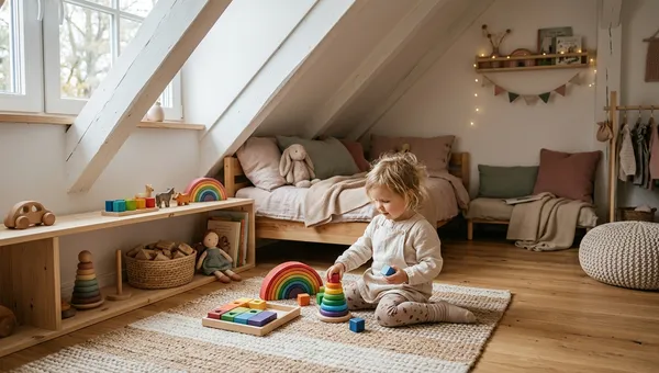 Kinderzimmer unter der Dachschräge einrichten