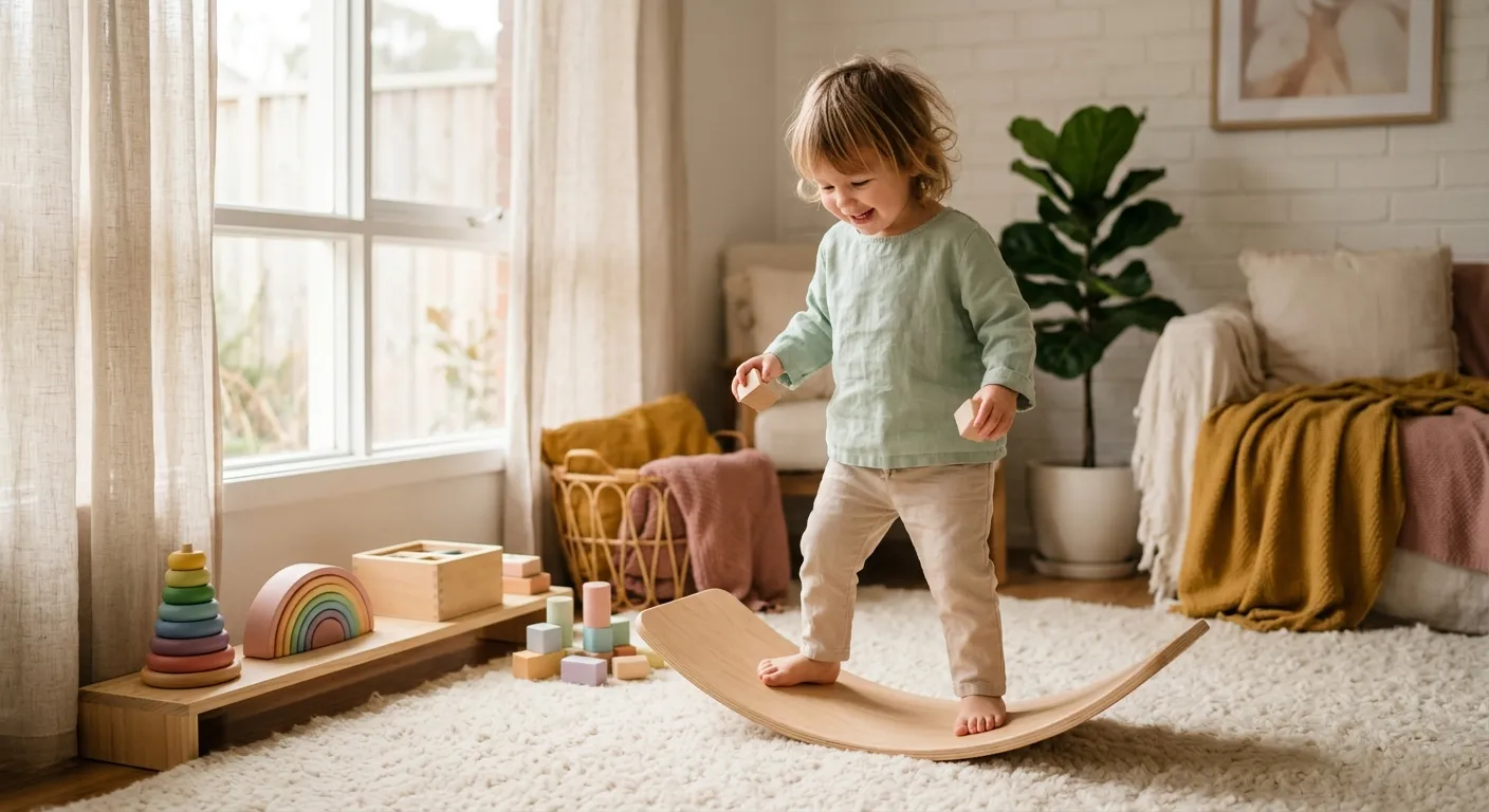 Montessori Balance Board Übungen