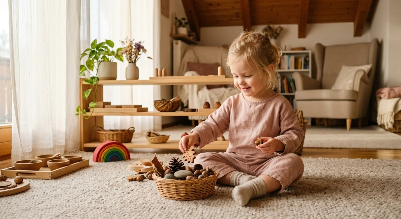 Montessori Naturmaterialien sammeln
