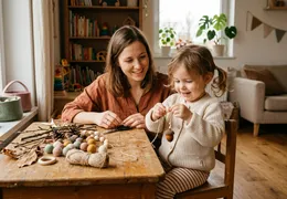 Naturmobile basteln mit Kindern