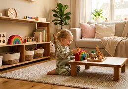 Spielbereiche im Wohnzimmer integrieren