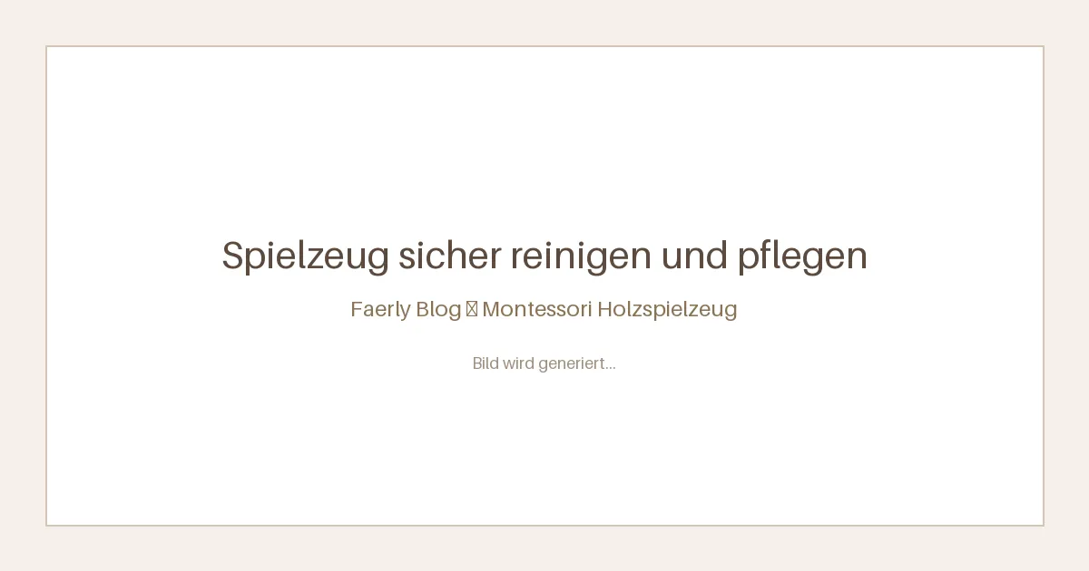 Spielzeug sicher reinigen und pflegen