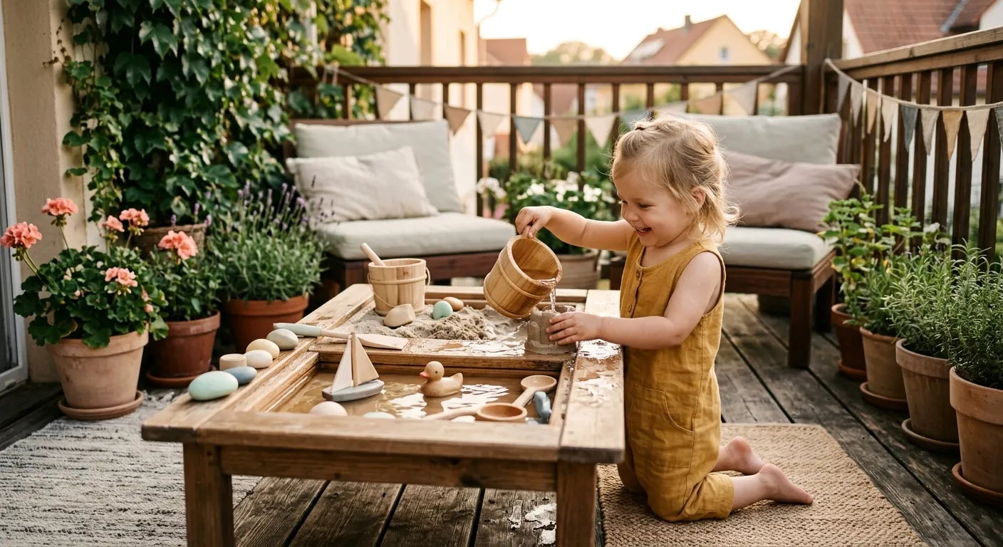 Wasser- und Sandspiele für Balkon und Terrasse