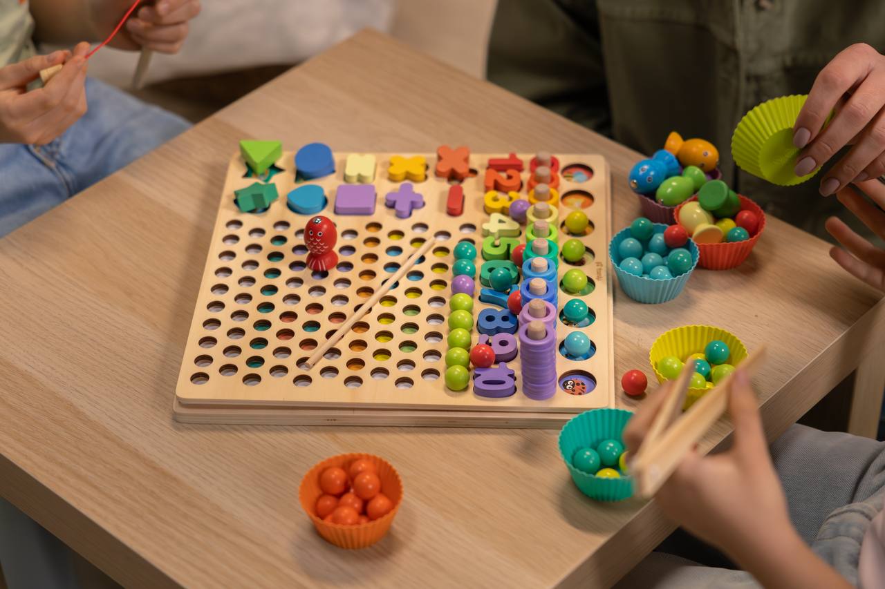 5-in-1 Angelspiel - Montessori Holzspielzeug von Faerly
